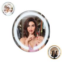 Espelho Redondo 60cm Com Led Cor Fria E Quente 3.000/6.000k Espelho Redondo 60cm Com Led Cor Fria E Quente 3.000/6.000k