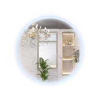 Espelho Redondo 60cm Led Decorativo Frio Iluminado Salao Branco Espelho Redondo 60cm Led Decorativo Frio Iluminado Salao Branco