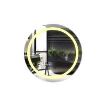 Espelho Redondo 80x80 Jateado Com Led 3 Tons E Touch Espelho Redondo 80x80 Jateado Com Led 3 Tons E Touch
