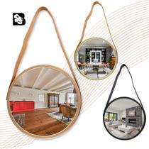 Espelho Redondo Com Alça Decorativo Escandinavo Decoração Para Sala Quartos Corredores Banheiros