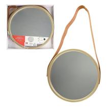 Espelho Redondo Com Alça Pequeno Oval 33Cm - Wellmix