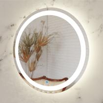 Espelho Redondo Com Iluminação LED Frontal Retroiluminado - Bidirecional - 60cm - LED 4000K - Garbo&Aloísio