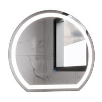 Espelho Redondo com LED 45x50cm Touch Bivolt Moderno
