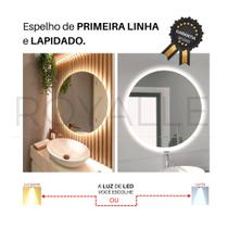 Espelho redondo com Led sem fio 60x60 lapidado Espelho redondo com Led sem fio 60x60 lapidado