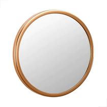 Espelho Redondo Com Moldura Aro Decorativo 80cm Rose Gold Espelho Redondo Com Moldura Aro Decorativo 80cm Rose Gold