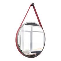 Espelho Redondo Craqueado Adnet 50Cm + Suporte