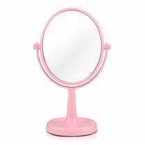 Espelho Redondo de Mesa Giratório Dupla Face 1X e 5X Aumento 2 Cores Disponíveis - Jacki Design