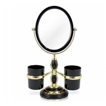 Espelho Redondo de Mesa Giratório Dupla Face 1X e 5X Aumento - Jacki Design