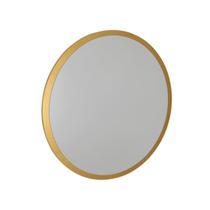 Espelho Redondo De Parede Estilo Minimalista 70 Cm - Dourado