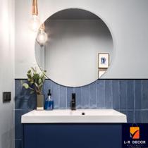 Espelho Redondo De Vidro Lapidado 60CMX60CM-Transforme Seu Ambiente com Elegância! Espelho Redondo De Vidro Lapidado 60CMX60CM-Transforme Seu Ambiente com Elegância!