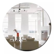 Espelho Redondo Decorativo Adesivo Sem Furos Sala Banheiro Lavabo Quarto 30cm Alta Qualidade Reduna