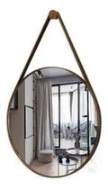 Espelho Redondo Decorativo Adnet Escandinavo 60cm + Suporte - Funditex