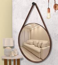 Espelho Redondo Decorativo Com Alça 50 Cm