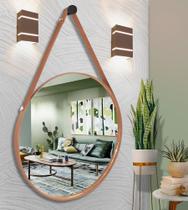 Espelho Redondo Decorativo Com Alça 50 Cm