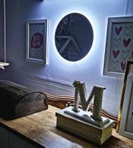 Espelho Redondo Decorativo com LED - 30x30cm