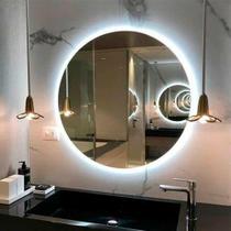 Espelho Redondo Decorativo com LED - 40x40cm
