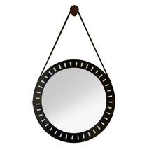 Espelho Redondo Decorativo Mandala Com Alça 60cm + Suporte