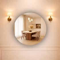 Espelho Redondo Decorativo para Ambientes Tamanho 60X60 com Suporte para Pendurar Espelho Redondo Decorativo para Ambientes Tamanho 60X60 com Suporte para Pendurar