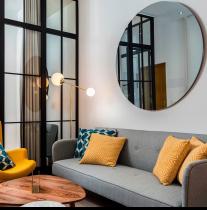 Espelho Redondo Decorativo Sem Moldura 30cm por 30cm. ideal Para Corredores, Recepções, Quartos, Salas, Lavados, Banheiros Toaletes.