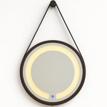 Espelho Redondo Iluminado 50cm Touch 2 Leds com Alça Adnet Reduna Espelho Redondo Iluminado 50cm Touch 2 Leds com Alça Adnet Reduna