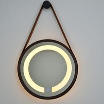 Espelho Redondo Iluminado 60cm com Alça Touch 2 Leds Adnet Reduna Espelho Redondo Iluminado 60cm com Alça Touch 2 Leds Adnet Reduna