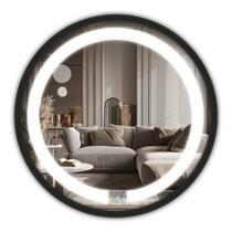 Espelho Redondo Iluminado Com Led - 80cm - Cores - Espelho Redondo Iluminado Com Led - 80cm - Cores -
