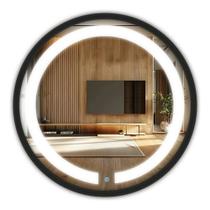 Espelho Redondo Iluminado Com Led - 80cm - Cores -
