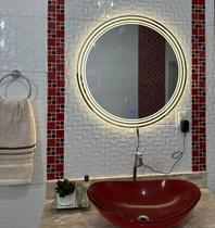 Espelho REDONDO JATEADO 60x60 Iluminado com Led e Botão Touch Novo Modelo Espelho REDONDO JATEADO 60x60 Iluminado com Led e Botão Touch Novo Modelo