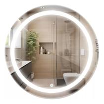 Espelho Redondo Led 60X60 3 Temperaturas Touch