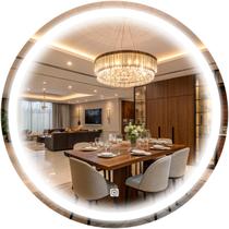 Espelho Redondo Led 80x80Grande Jateado Lapidado BRANCO FRIO Espelho Redondo Led 80x80Grande Jateado Lapidado BRANCO FRIO