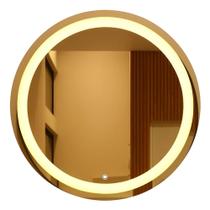 Espelho Redondo Led Jateado 50x50 Touch 3 Cores