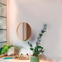 Espelho redondo madeira pequeno