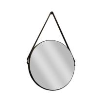 Espelho Redondo Mirano Com Cinta Preto 62,5x2,9cm Gaam