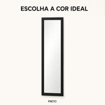 Espelho Retangular 30x100cm Moldura Lisa Decorativo Cor:Preto
