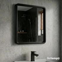 Espelho Retangular 50x40cm Moldura Alumínio Banheiro Lavabo Quarto BT5040 Beltempo