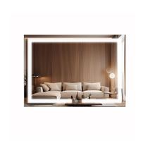 Espelho Retangular 50x70cm Iluminado Decorativo Com 3 Leds Touch Screen