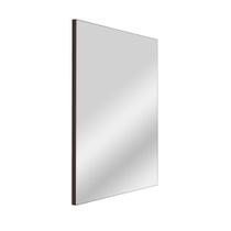 ESPELHO RETANGULAR 60x90CM MOLDURA EM COURO CAFÉ LYO