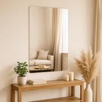 Espelho Retangular 90x60cm Parede Banheiro Quarto Sala Hall Design Moderno Sem Moldura