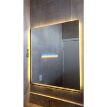 Espelho Retangular Com Led Luz BRANCA Vários Tamanhos Maquiagem Blogueira Barbearia Decoração Espelho Retangular Com Led Luz BRANCA Vários Tamanhos Maquiagem Blogueira Barbearia Decoração