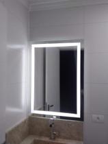 Espelho retangular com touch led 6500k embutido 0,60x0,80 Espelho retangular com touch led 6500k embutido 0,60x0,80