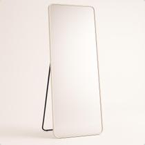 Espelho Retangular Corpo Inteiro 150x60 Com Suporte de Chão Moldura Alumínio Quarto Sala Decorativo Espelho Retangular Corpo Inteiro 150x60 Com Suporte de Chão Moldura Alumínio Quarto Sala Decorativo