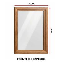 Espelho Retangular Decorativo 50x70cm Paulicéia Madeiras Cor:Tabaco Espelho Retangular Decorativo 50x70cm Paulicéia Madeiras Cor:Tabaco