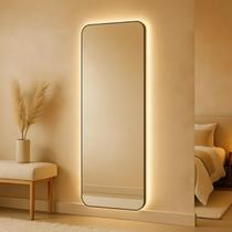 Espelho Retangular Grande 150x40 Corpo Inteiro Decoração com LED - Luz fria