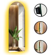 Espelho Retangular Grande 150x40 Corpo Inteiro Decoração com LED - Luz fria / Luz quente