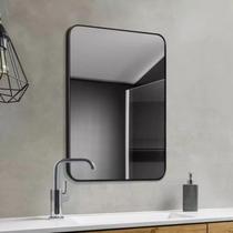 Espelho retangular grande 70x50 decoração p/ salas quartos banheiros- moldura em metal - Big Acabamentos