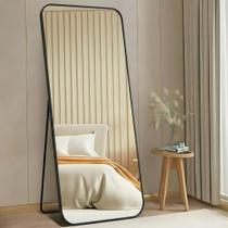 Espelho Retangular Grande Corpo Inteiro 150x60cm Com Moldura Alumínio Para Quarto Sala Decorativo