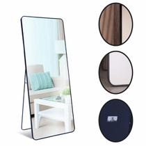 Espelho Retangular Grande Corpo Inteiro 150x60cm Com Moldura Alumínio Para Quarto Sala Decorativo