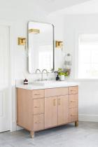Espelho retangular grande decorativo 90x60 p/ salas quartos banheiros - moldura em metal com várias cores