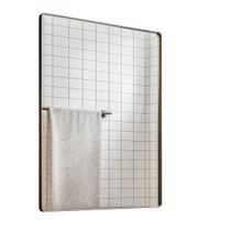 Espelho Retangular Grande Decorativo para Banheiro ou Sala com Moldura Preta Star - ÉdeCasaMóveis