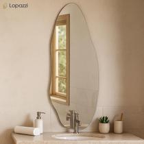 Espelho Retangular Grande para Sala Quarto Banheiro Design Moderno Sem Moldura Fixação Vertical Horizontal